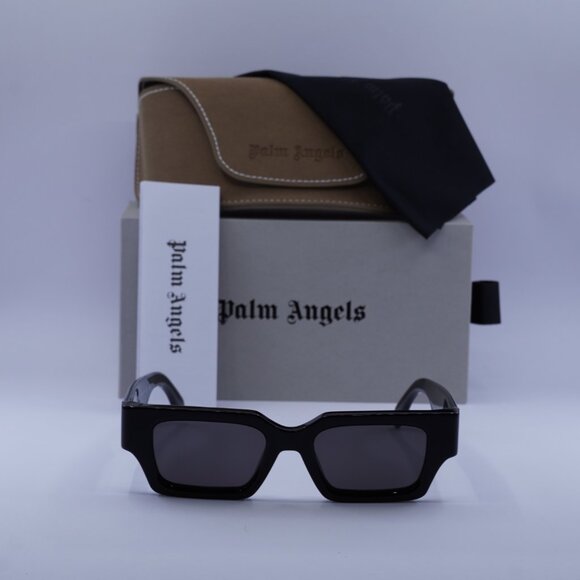 Palm Angels PERI086 HYDE 1007 Rectangle Sunglasses - Black/Dark Grey - Picture 3 of 11